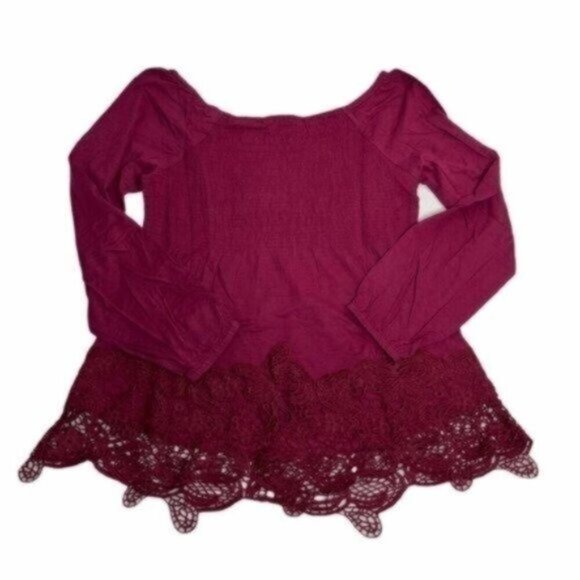 NWOT Roamans Boho Lace Fringe Peasant Blouse - Picture 2 of 3